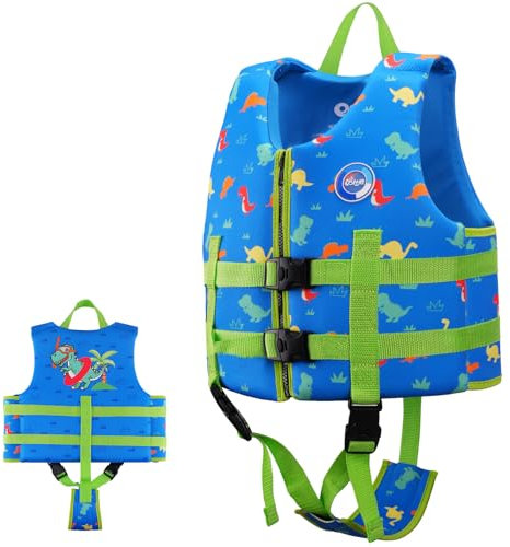 OSHYLE Gilet da nuoto per bambini, giubbotto galleggiante con cinghia di sicurezza, aiuto al galleggiamento (WB-TRX, S(1-3))