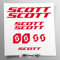 Stickersland® Aufkleber-Set kompatibel mit Rahmen MTB Mountainbike und Helm | Decals Aufkleber für Fahrrad Schriftzug Logos | Stickersland® – Scot (rot glänzend)