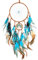 Traumfänger Blau, Dreamcatcher mit Vintage Feder und Perlen, Boho Traumfänger Handgefertigt Dream Catchers für Hochzeit Schlafzimmer Wandbehang Decor Geschenk - 15 x 48 cm