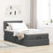 Willood Boxspringbett mit Matratze & LEDs Dunkelgrau 100x200 cm Stoff Schlichtes Design