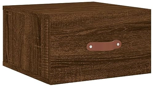 Wand-Nachttisch Braun Eichen-Optik 35x35x20 cm Mutfak Dolabı Vitrinenschrank Küche Aktenschrank Küchenschränke für Wohnbereich Abstellraum Küche Schlafzimmer