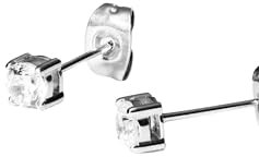 Purelei® Pristine Ohrstecker klein – Zeitlose Eleganz mit funkelndem Zirkonia, Edelstahl 18K vergoldet, 4 mm (Silver)
