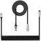 XINMENG X MAMBASNAKE C01 Cable de Teclado en Espiral, Línea HyperSpeed Tipo C con Tasa de Retorno de 8KHz Para Teclados de Juegos, Cable USB-C de TPU con Aviación Metálica, para PC/Teléfono - Negro