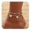 RLMOON Bracelet de Cheville Femme Argent 14 Carats Plaqué Or Chaine de Cheville Reglable Étanche en Oxyde de Zirconium Multistrat Papillon Pois Tendance Été Bijoux pour Femmes Filles