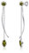 PHNIBIRD 925 Sterling Silber Peridot Ohrringe Lang Hängend Geburtsstein Ohrringe Elegante Ohrhänger Schmuck Geschenk für Frauen Freundin Mama Mädchen