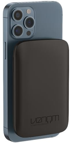 Venom Magnetische Powerbank, 5000 mAh Schnellladung, MagSafe kompatibel, für iPhone und Android