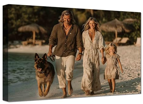 Dein Foto auf Leinwand, XXL 4cm dicken Keilrahmen! - (Panorama) Bild auf Leinwand, Personalisierte Leinwandbilder in versch- größen, fertig zum Aufhängen (30x60cm)