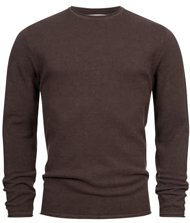 KRONSTADT Herren KSPep Feinstrickpullover aus Baumwollmischung mit Rundhals | Eleganter Rollkragenpullover für Büro und Alltag, Baumwollpullover, Freizeitpulli, Herrenpullover, Strickpullover für Männer