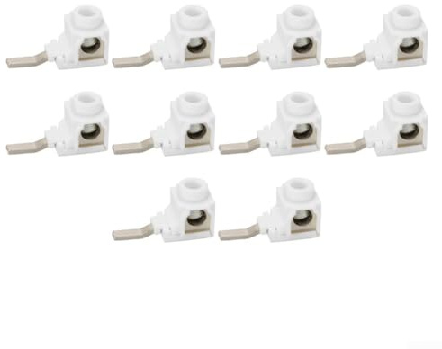 10er Pack 25mm² Klemmleiste für Sammelschienen Leitungsschutzschalter Verteilerkastenverbinder 63A bewertet weiß