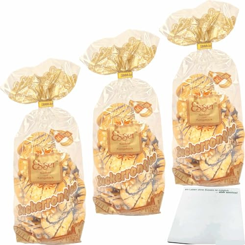usy Bundle für Esser Zuckerrontjes zartes Mürbegebäck 3er Pack (3x250g Beutel) + usy Block