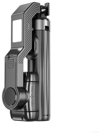 Wodsty Smartphone Gimbal für Stabilisator mit AI-Tracking und Fülllicht, für 360-Grad-Drehung ausziehbares Selfie-Stativ, USB-Schnelllade-Video