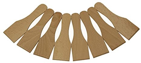 BICB Wooden Raclette Spatula for Non-stick Pans | Baking Utensils Set | Kitchen Tools & Gadgets - Great Bakeware for Cooking and Decorating (Set of 8)