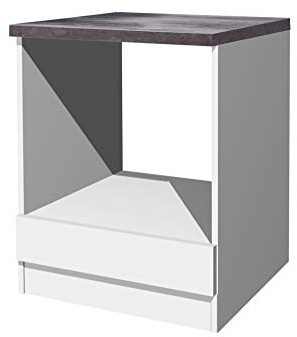 Flex-Well Herdumbauschrank LUCCA | Ofenschrank für Backofen | Breite 60 cm | Weiß