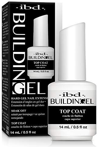IBD Building Gel Top Coat, 1er Pack (14 ml) – MADE IN USA – LED/UV Aufbaugel 2-in-1 für Nagelverlängerung