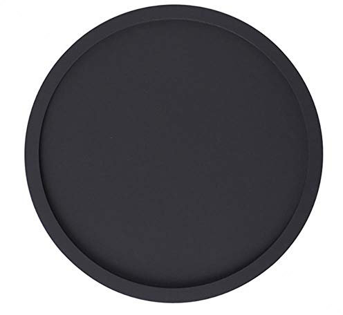 JIAYAN 4 Stück Silikon Soft Black Untersetzer isoliert rutschfeste EL Küche anpassbare Exklusive Logo Runde Tischset, schwarz, rund