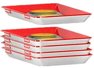 Timess Konservierungsschale Für Lebensmittel Waste Food Preservation Tray Vakuum Frische Aufbewahrung Tablett Mit Elastischen Film Schnalle Dichtung Vorratsbehälter Set Küchenhelfer (5pcs)