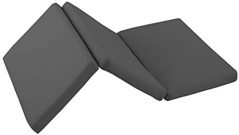 MICAMAMELLAMA Matelas en Mousse 60x120 grosseur 6cm, pour Berceau de Voyage Pliable en 3 Parties, Housse 3D Anti Étouffement, Inclus Le Sac de Transport. (Gris)