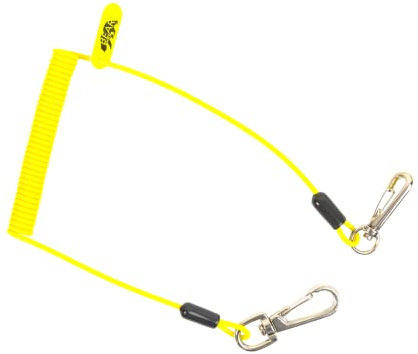 BearTOOLS Lightweight Coil Lanyard Tough Scaffold Leash with Dual Clip Points, Coiled to Reduce Snagging, Ultra-Durable, Premium Quality Tether, Ideal for Items up to 0.9kg, Tools, Construction (1)