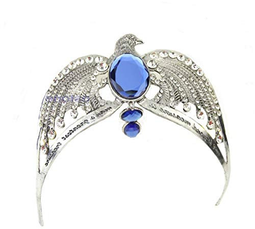 Chilits Ronde Femmes Fleur Bandeau Diadème, Coiffes De Mariage Serre-têtes Bijoux Accessoires avec Ruban Couronne Florale Bandeau de Serdaigle perdu diadème cristal couronne Horcrux Cosplay Prop