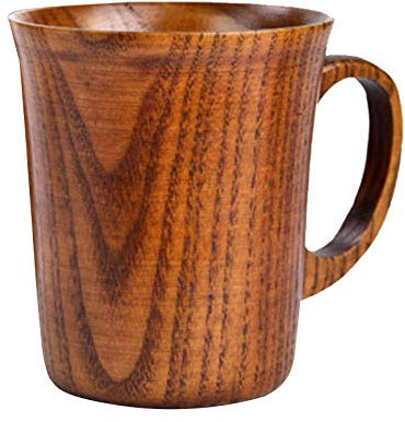 GUMEI Tasse à Thé en Bois Massif Naturel Japonaise - Faite à la Main Avec Poignée - Isolation Thermique, Acide Créatif, Jujube