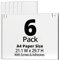 DuraClear Porte-affiche mural A4 en acrylique - Support de panneau suspendu premium avec accessoires de montage - Paysage - 6 Pack