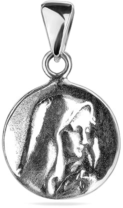 Mutter Gottes Sterling Silber 925 Anhänger Jungfrau Maria Jesus | Sterling Silber 925, Kleine Religiöse Schmuck