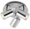 BRILONER Leuchten - Deckenspot, Badleuchte, Badlampe, Deckenleuchte, Strahler dreh- und schwenkbar, 3x LED/GU10, IP44, Chrom, 210x112mm (DxH), 2731-038, Silber