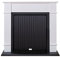 Adam Oxford Stove Fireplace in Pure White & Black, 48 Inch