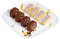 STACKABLES ~ Pack Of 4 Serving Trays ~ 12 Square Multi Use Tray ~ White And Gold Reusable Plastic Trays For Weddings Buffets & Birthday Parties