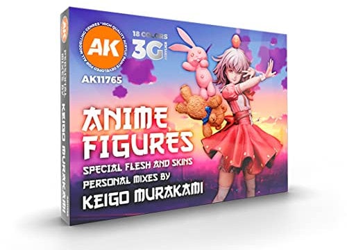 AK Interactive 3G Acrylfarben-Set – Anime Figuren Special Flesh and Skins von Keigo Murakami (AK11765), Schwarz