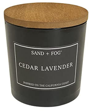Sand + Fog Duftkerzen – Zedern-Lavendel – zusätzliche Düfte und Größen – 3 Dochte, 100 % Baumwolle, bleifrei, luxuriöse Lufterfrischer-Kerzen – perfekte Heimdekoration – 600 ml