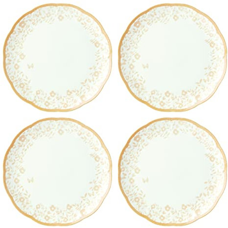 Lenox Butterfly Meadow Cottage Dinner Plates, Set of 4, 7.50 LB, Goldenrod
