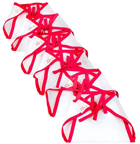 JnB Weiche Dhoti Windeln aus reiner Baumwolle, für Neugeborene (0-3 Monate), 6 Stück, Rosa, ideal für empfindliche Haut, für Babywindel