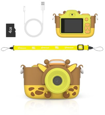 myFirst Cámara 3 - Cámara digital para niños, cámara de video para niños pequeños, 16 MP, video 1080HD, tarjeta microSD, con lente selfie y macro, flash LED, cordón para el cuello, para niños de 3 a