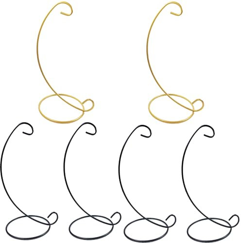 Ornament Display Stand,6 PCS Air Plants Holder, Planter Terrariums Hanger, Black Iron Wire Hanging Hook for Glass Crystal Witch Ball,Easter Christmas Decoration,Wedding Party Office Home Decor