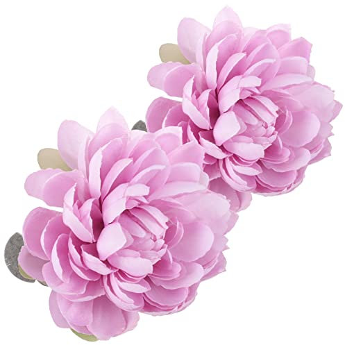 Veemoon 2 Stück Große Stoffblume Magnetischer Vorhang Raffhalter Dekorative Holdbacks Seil Gardinenhalter Clip Für Mädchenzimmer Lila