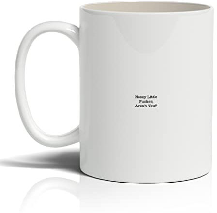 Punkcards Funny Coffee Mug - Ceramic Cup - ‘Nosey Little, Aren’t You?’ - Novelty Humorous Mug - Unique Tea Cup - Amusing Novelty Gift - Birthday or Secret Santa Gift