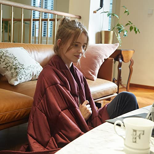 DREAMLANDING Gewichtsdecke Glasperlen Füllung Schwerkraftdecke für Erwachsene Schlaflosigkeit Stress Angstabbau Schwere Decke (150 * 200cm,9kg)