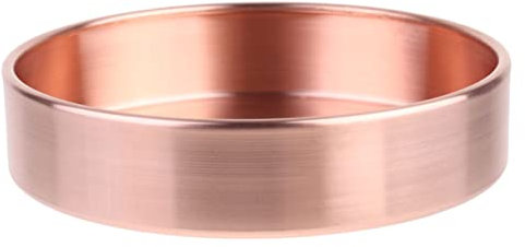 COHEALI Vide-Poches Plateau Vintage Plateau En Laiton Bureau Rond Placement Des Débris Plat Organisateur De Bijoux Cuivre Or Rose Assiette À Bijoux Glaçons Ornements Plateau De Rangement