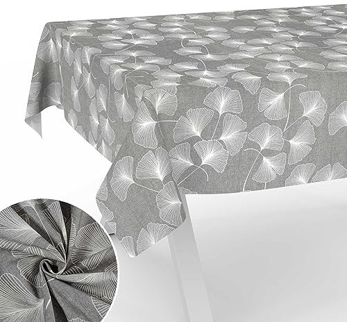 Stoff Tischdecke Tischwäsche Textil Tischtuch Baumwolle Polyester Gewebe abwaschbar pflegeleicht, in rund oval eckig Pusteblume 160x100cm Schnittkante
