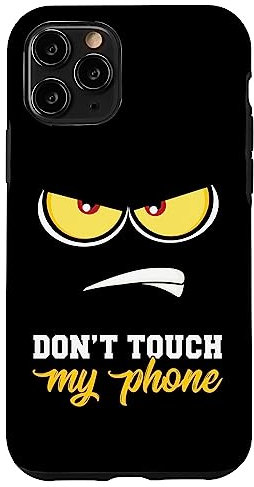 iPhone 11 Pro Case Dont Touch My Phone Case Anime Lover Angry Face Gift Case