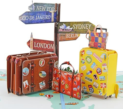 Favour Pop Up® - NEU - 3D Karte 15x20cm mit einem beeindruckendem Reisemotiv, ideal auch für Gutschein oder Geldgeschenk TF158
