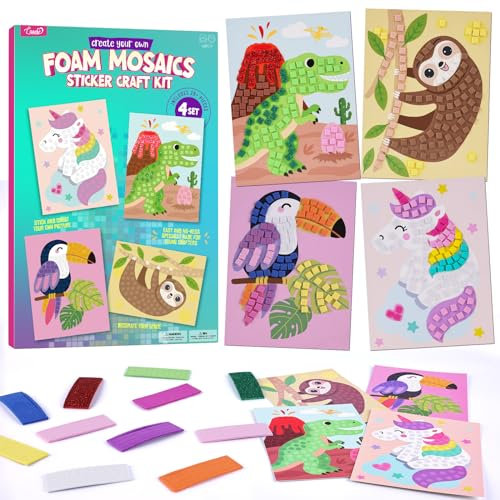 LAOESE Erstes Mosaik-Sticker-Bastelset, Kreativitätssets für Kinder, ab 3 Jahren