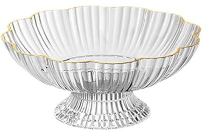 Baoblaze Fruit Serving Bowl with Draining Holes Fruit Holder Farmhouse Decorative Pedestal Bowl for Table Countertop Office, White