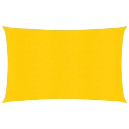 vidaXL Toldo de Vela Rectangular HDPE Amarillo 160 g/m² 4x6 m, Vela de Sombra de Sol, Vela de Sombra, toldo de Patio, Vela de Sombra Solar