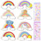 Ayamuba 32tlg Regenbogen Holz Basteln Bastelhandwerk Kreativsets Holzbastelsets Regenbogen Holz Basteln Bastelhandwerk Aufkleber Handwerk Geburtstag Geschenke Kreativsets