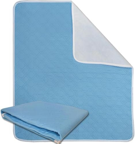 Empapadores Cama Adultos Lavables, Reutilizables Empapadores , para Incontinencia, Adultos Mayores (2, 86 cm x 91 cm)