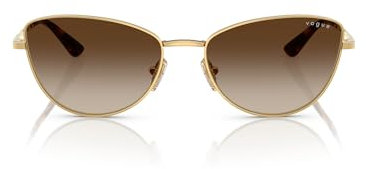 Vogue Eyewear Damen Vo4324s Sonnenbrille, Gold/Farbverlauf, Dunkelbraun, 56 mm
