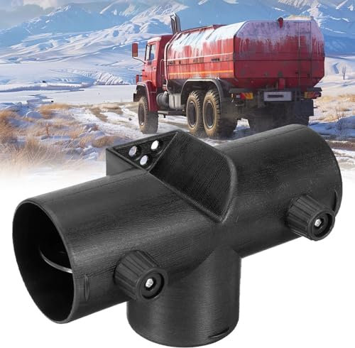 Vmxlso 75 mm Typ-T Kanalanschluss, T-FöRmiger Diesel Standheizung Zubehör, mit Doppelter Regulierung Ventil, T-Förmiger Auto Heizung Entlüftungskanal, Lufterhitzer Diesel Standheizung Zubehör