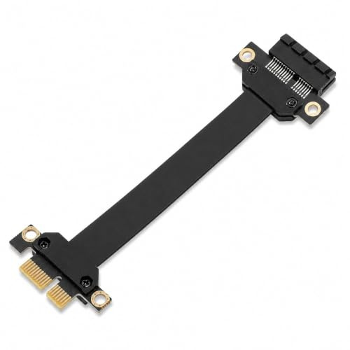 PCIe 3.0 X1 auf X1 Verlängerungskabel, 8 Gbit/s Hochgeschwindigkeits-PCI Express 1x Riser Card Ribbon Extender, PCIe-Verlängerungskabel für Sound-Netzwerk-Datenkarten (10cm)